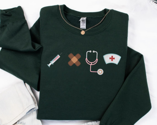 Valentine Nurse Shirt • Cute Valentine’s Day Gift for Nurses • ER Nurse Love Nursing Sweatshirt • Nurse Appreciation Sweater