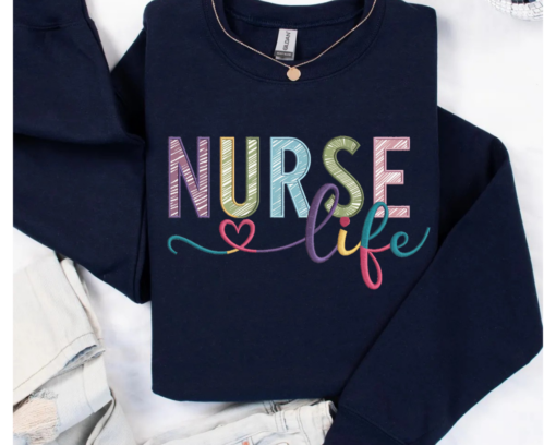 Personalized Nurse Sweatshirt • Custom Comfort Colors® Nurse Sweater • Nursing School Gift • ER Nurse Pullover • Gift for Nurses