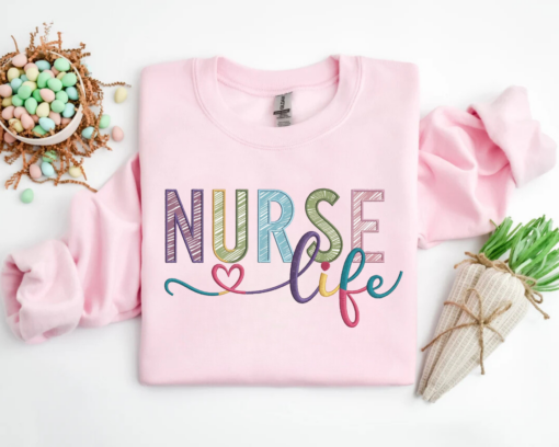 Personalized Nurse Sweatshirt • Custom Comfort Colors® Nurse Sweater • Nursing School Gift • ER Nurse Pullover • Gift for Nurses