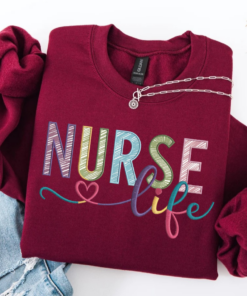 Personalized Nurse Sweatshirt • Custom Comfort Colors® Nurse Sweater • Nursing School Gift • ER Nurse Pullover • Gift for Nurses