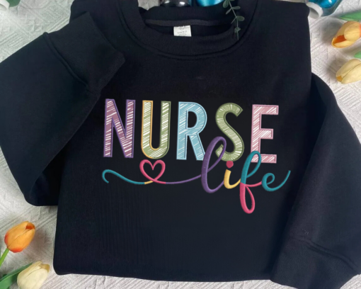 Personalized Nurse Sweatshirt • Custom Comfort Colors® Nurse Sweater • Nursing School Gift • ER Nurse Pullover • Gift for Nurses