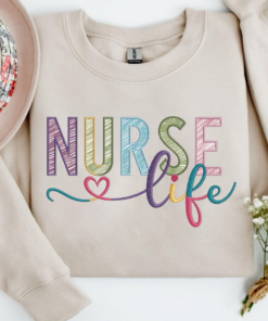 Personalized Nurse Sweatshirt • Custom Comfort Colors® Nurse Sweater • Nursing School Gift • ER Nurse Pullover • Gift for Nurses