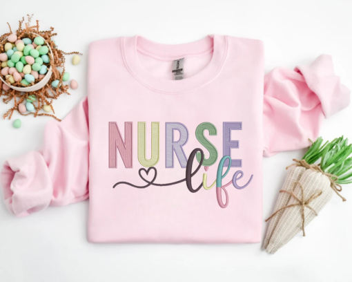 Custom Nurse Sweatshirt • Personalized Comfort Colors® Nurse Crewneck • Nursing School Sweater • ER Nurse Gift • Custom Nurse Pullover