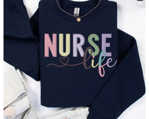 Custom Nurse Sweatshirt • Personalized Comfort Colors® Nurse Crewneck • Nursing School Sweater • ER Nurse Gift • Custom Nurse Pullover