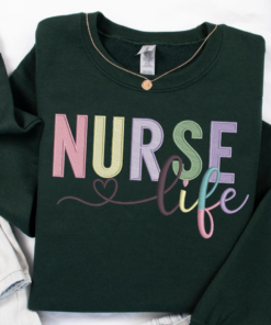 Custom Nurse Sweatshirt • Personalized Comfort Colors® Nurse Crewneck • Nursing School Sweater • ER Nurse Gift • Custom Nurse Pullover