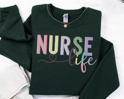 Custom Nurse Sweatshirt • Personalized Comfort Colors® Nurse Crewneck • Nursing School Sweater • ER Nurse Gift • Custom Nurse Pullover