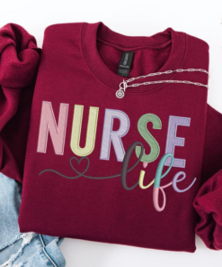 Custom Nurse Sweatshirt • Personalized Comfort Colors® Nurse Crewneck • Nursing School Sweater • ER Nurse Gift • Custom Nurse Pullover