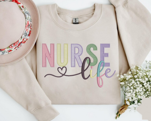 Custom Nurse Sweatshirt • Personalized Comfort Colors® Nurse Crewneck • Nursing School Sweater • ER Nurse Gift • Custom Nurse Pullover